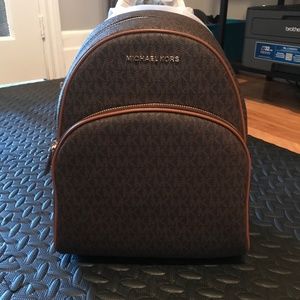 Michael Kors Abbey Medium Pebbled Leather Backpack